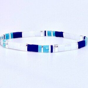 Miyuki Tila Bead Stretch Bracelet